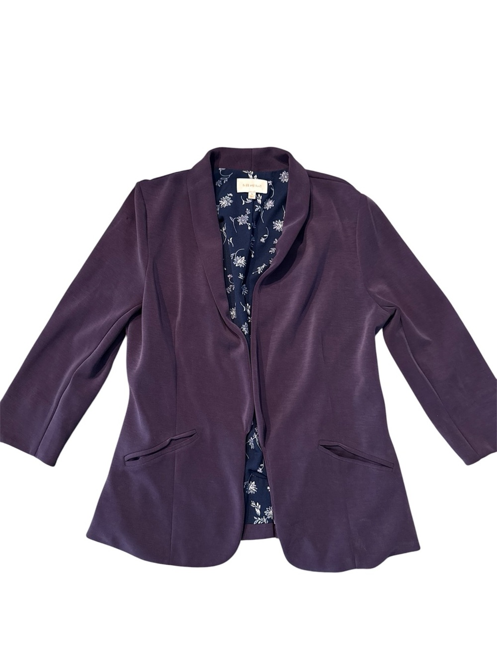 Skies Are Blue Plum Open-Front Blazer super soft material